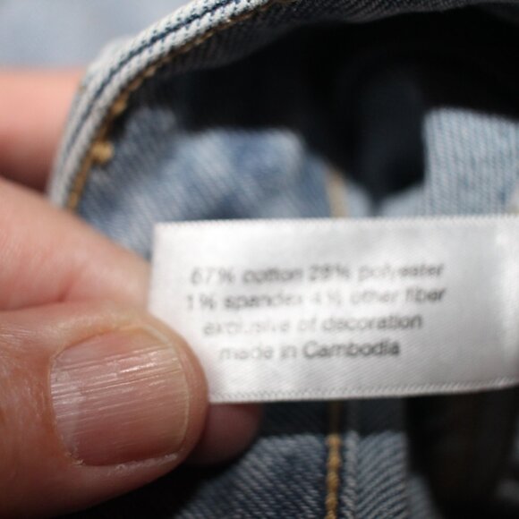 Lane Bryant Signiture Fit Straight Leg Crop Jean Embroidery and Rhinestone Sz 22 - Picture 12 of 13